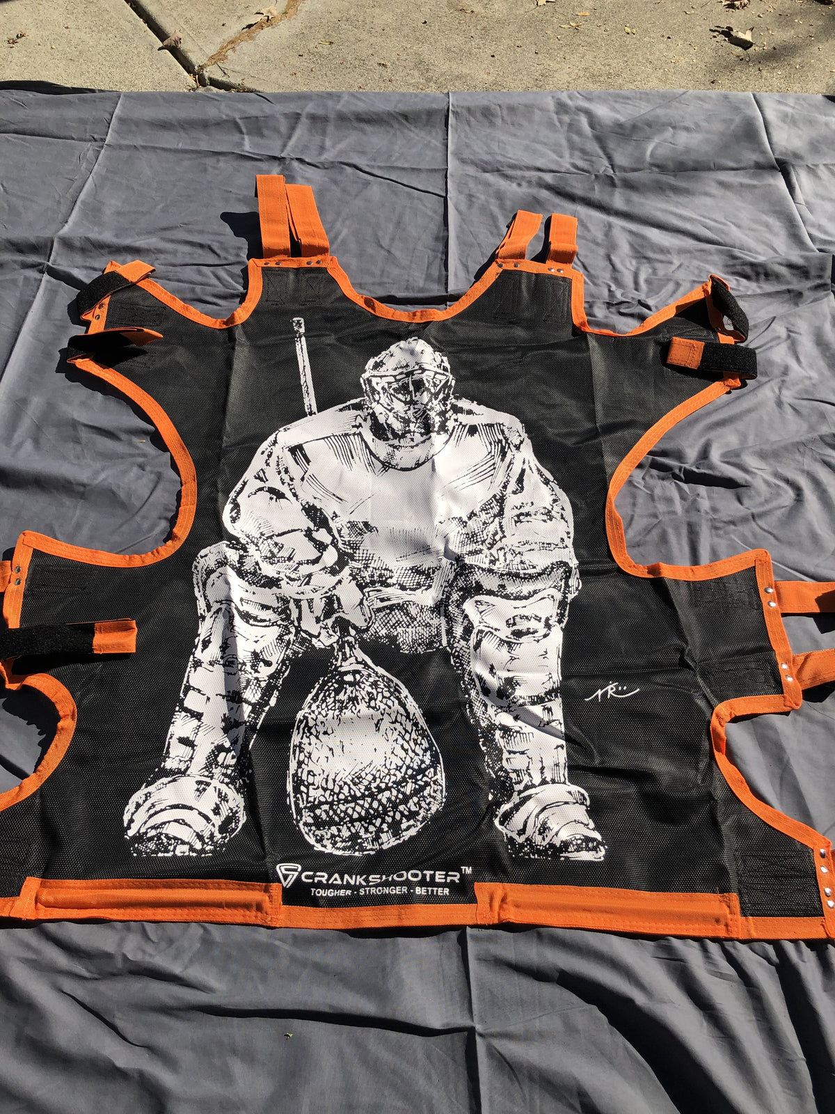 Crankshooter® Hi-Impact Big Goalie Box Lacrosse Shot Trainer for 4'x4' Box Goals, Triple Stitching
