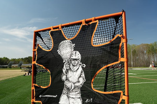 Crankshooter® Hi-Impact Lacrosse Shot Trainer for 6'x6'x7' Goal, Female Goalie, Triple Stitching
