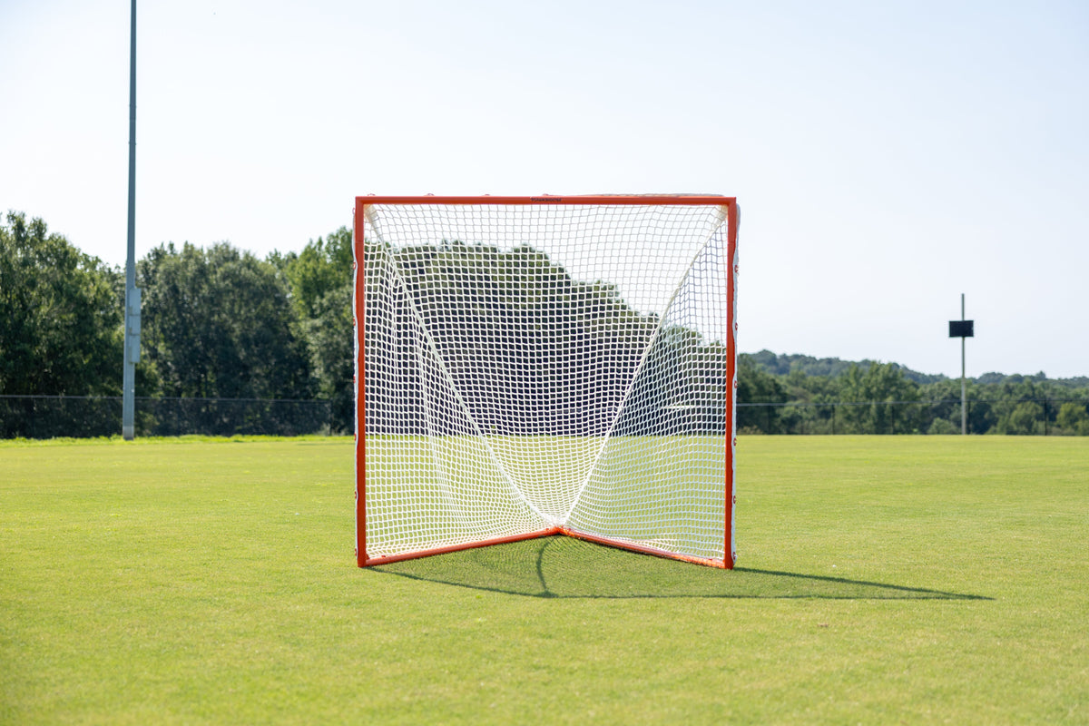 Crankshooter® Quick Clip™ Tournament Lacrosse Goal, 6'x6'x7', Quick-Attach Netting in 90 Seconds, Includes 5mm or 6mm White or Black Net