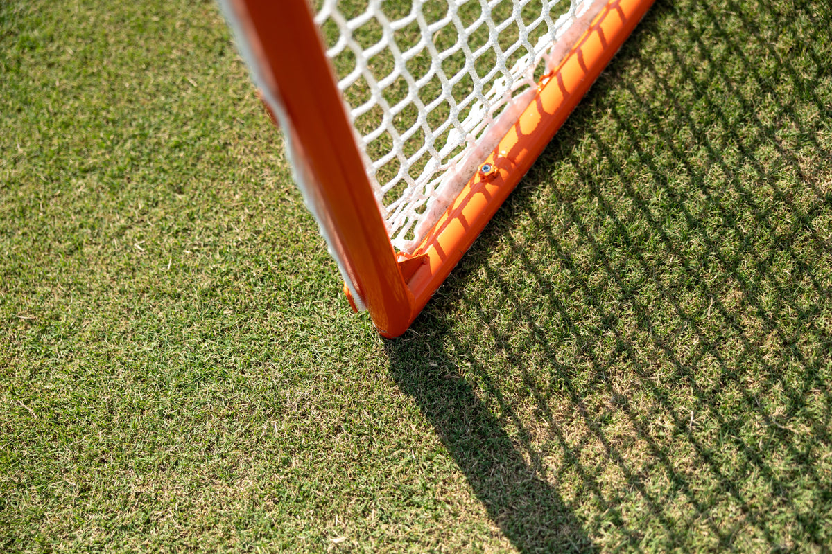 Crankshooter® Quick Clip™ Tournament Lacrosse Goal, 6'x6'x7', Quick-Attach Netting in 90 Seconds, Includes 5mm or 6mm White or Black Net