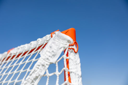 Crankshooter® Quick Clip™ Tournament Lacrosse Goal, 6'x6'x7', Quick-Attach Netting in 90 Seconds, Includes 5mm or 6mm White or Black Net