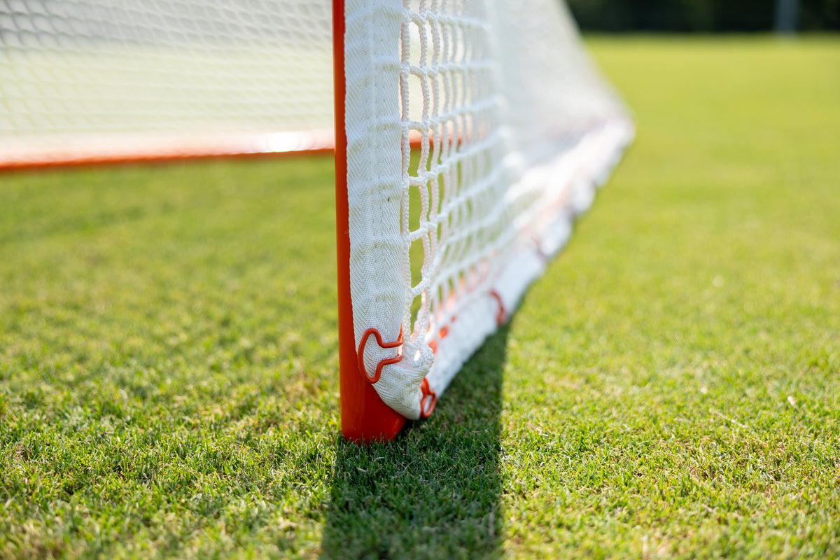 Crankshooter® Quick Clip™ Tournament Lacrosse Goal, 6'x6'x7', Quick-Attach Netting in 90 Seconds, Includes 5mm or 6mm White or Black Net