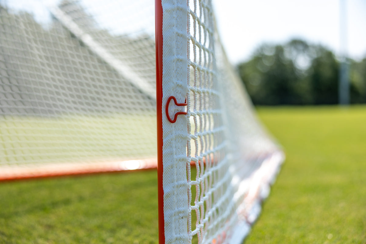 Crankshooter® Quick Clip™ Tournament Lacrosse Goal, 6'x6'x7', Quick-Attach Netting in 90 Seconds, Includes 5mm or 6mm White or Black Net