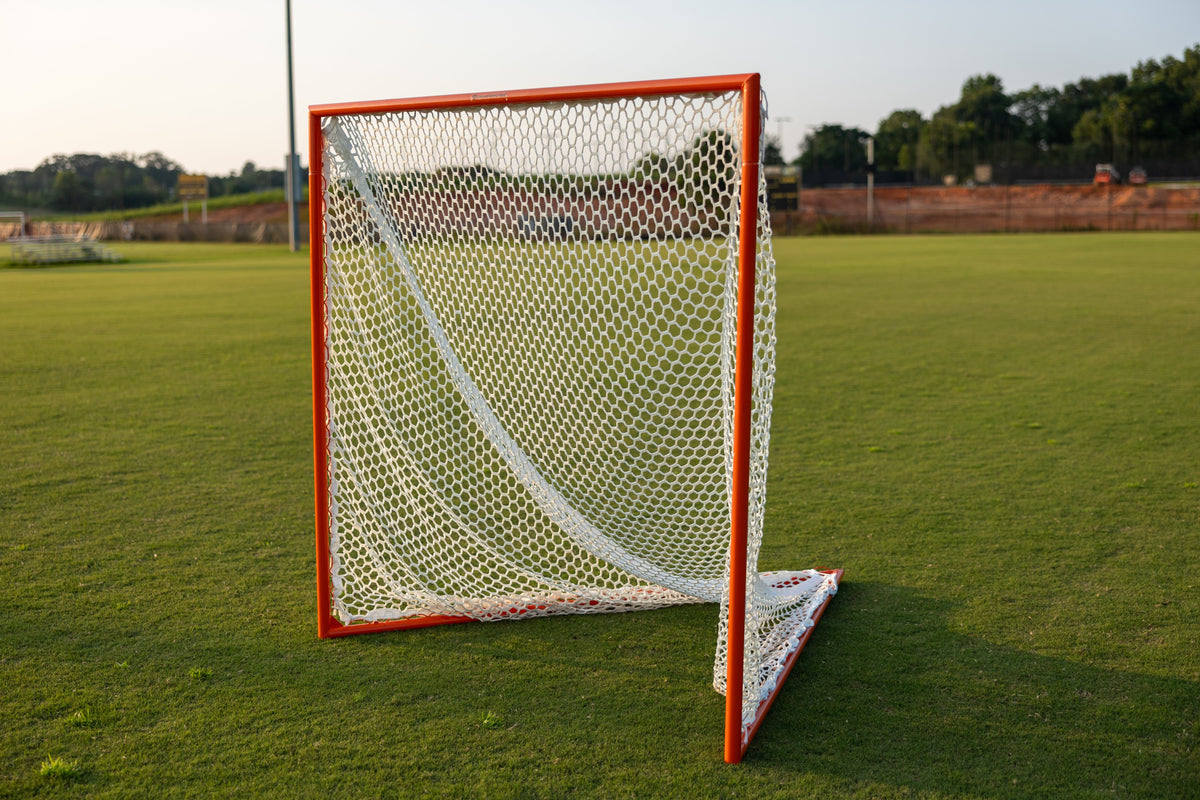 Crankshooter® Stinger Hexagon Lacrosse Net, 6mm or 7mm, 6'x6'x7', White or Black, USA Lacrosse/NCAA Approved, Double Lifespan, Includes 120 ft Lacing Cord & Bungees