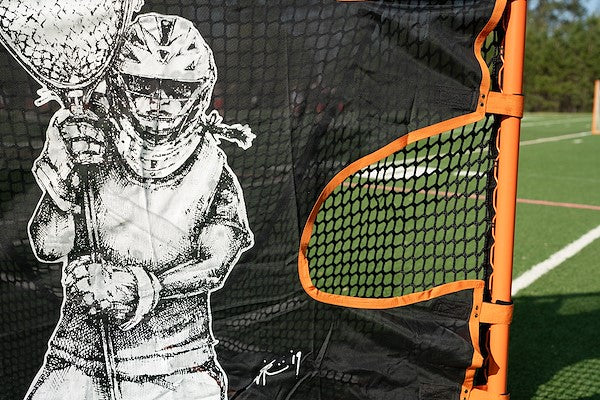 Crankshooter® Hi-Impact Lacrosse Shot Trainer for 6'x6'x7' Goal, Female Goalie, Triple Stitching