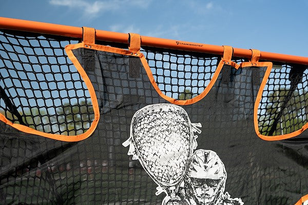 Crankshooter® Hi-Impact Lacrosse Shot Trainer for 6'x6'x7' Goal, Female Goalie, Triple Stitching
