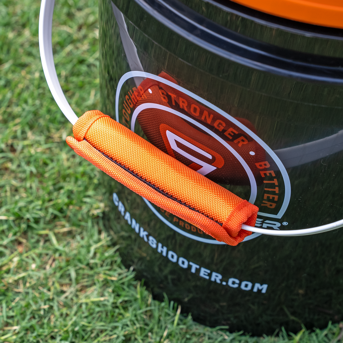 Crankshooter® Lacrosse Ball Bucket, Official Game Balls, 12 to 60 Pack, Fully Certified, Padded Lid & Handle