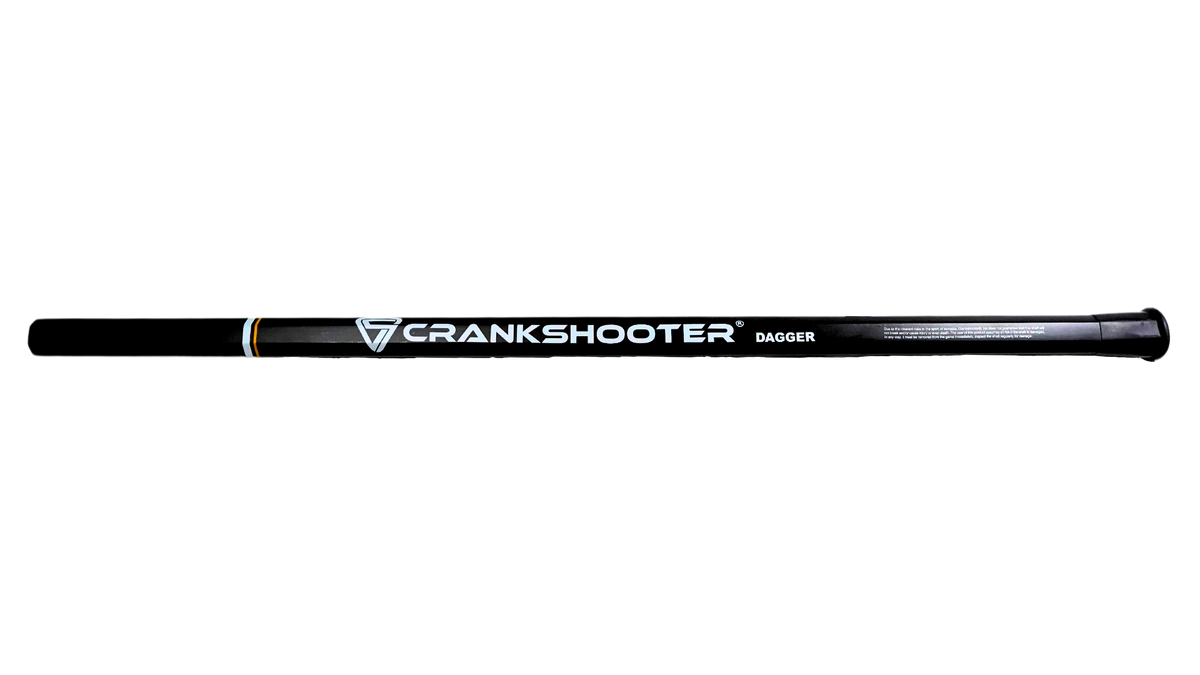 Crankshooter® Dagger Carbon Fiber Lacrosse Shaft, 30", Matte White & "USA Tough" Editions