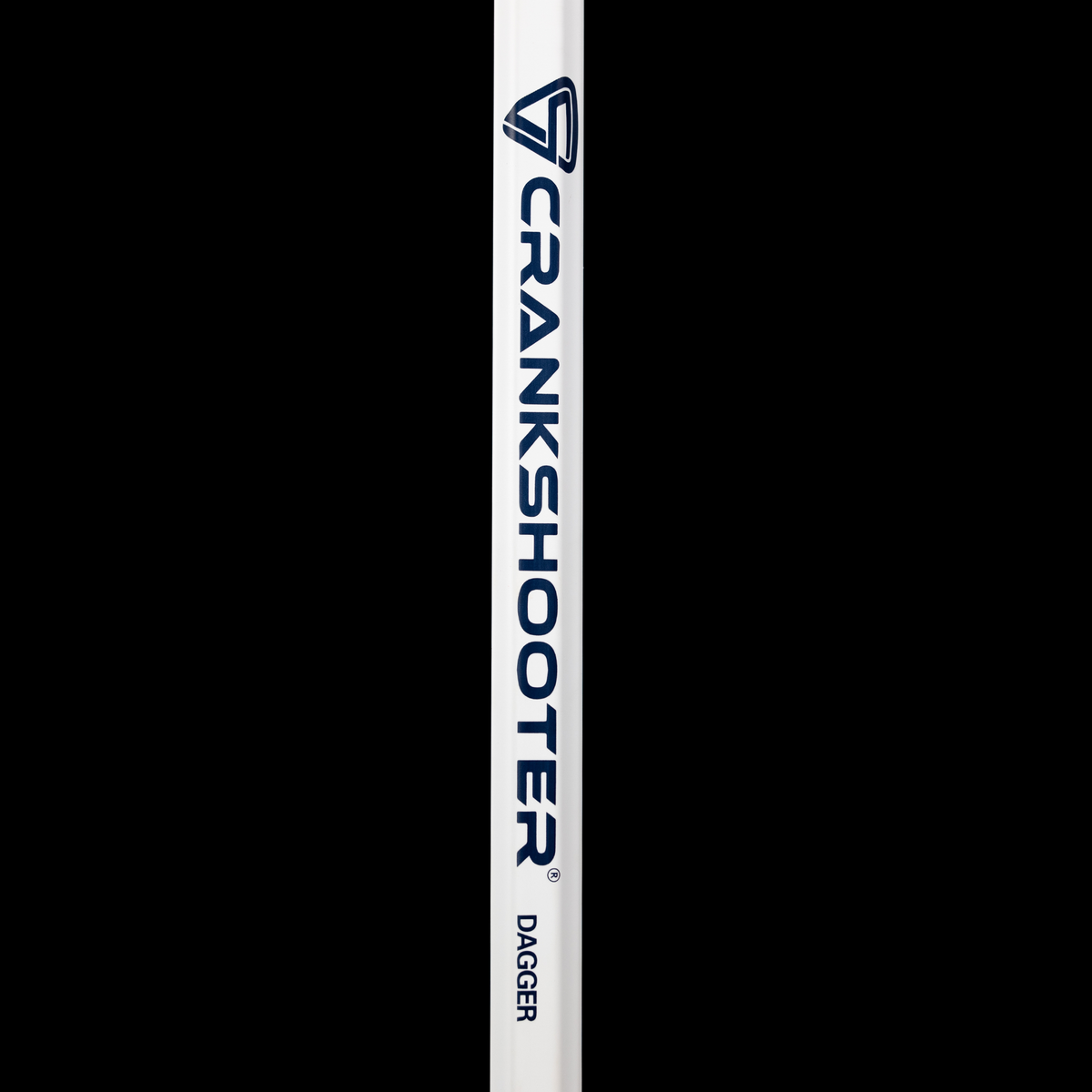 Crankshooter® Dagger Carbon Fiber Lacrosse Shaft, 30", Matte White & "USA Tough" Editions
