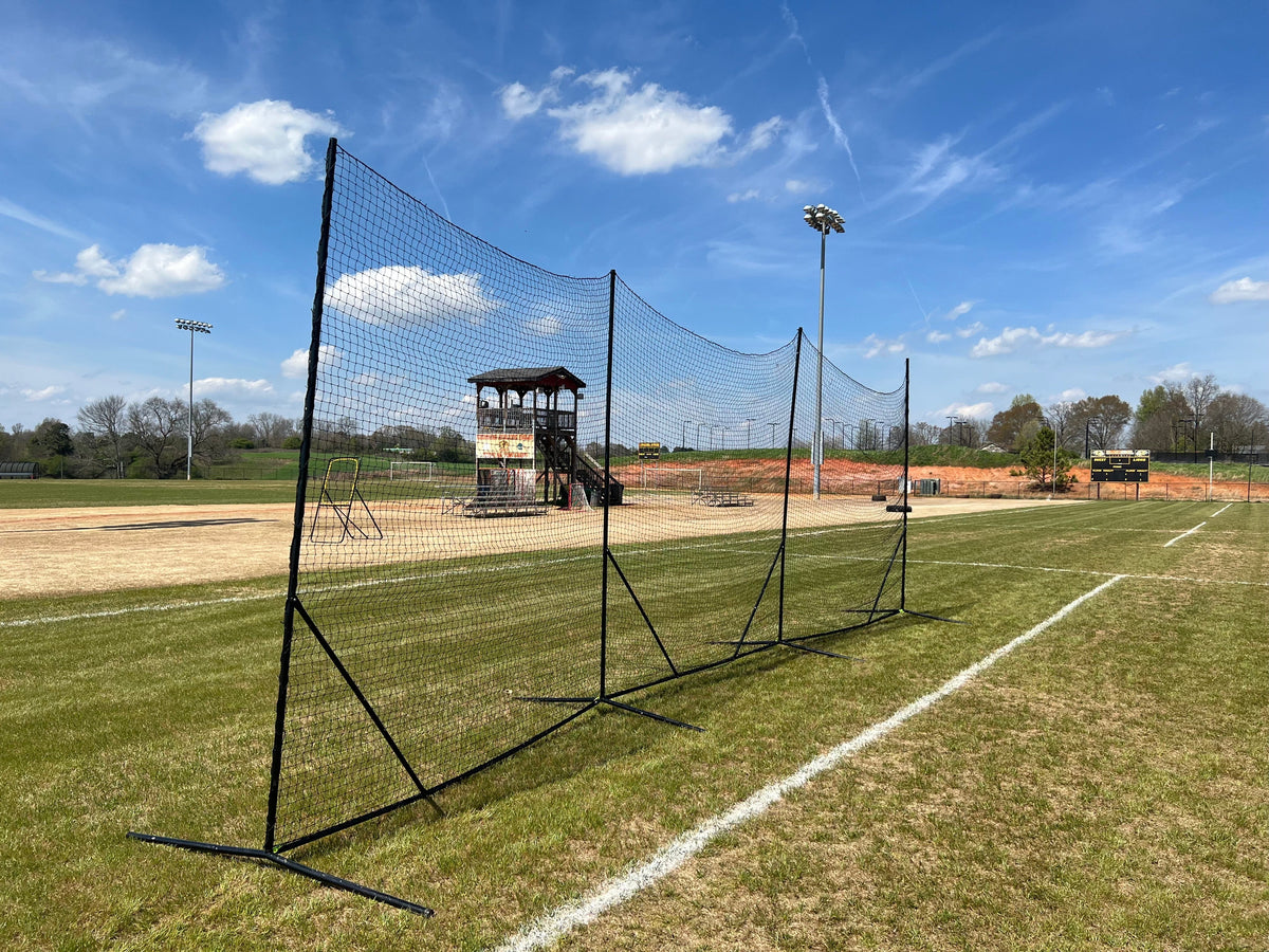 Crankshooter® Backstop CURV Adjustable-Angle Lacrosse System, 10'x30', with 3mm Knotted Poly Net