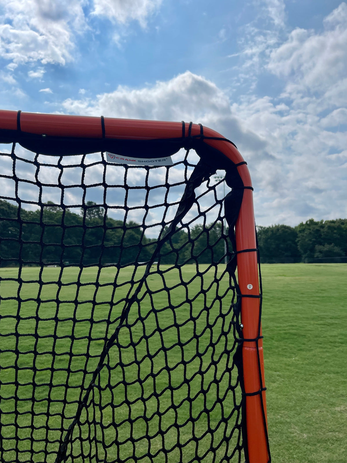 Open Box — Crankshooter® Folding Lacrosse Goal, 6'x6'x7', 30 lbs, Includes 5mm Black Net