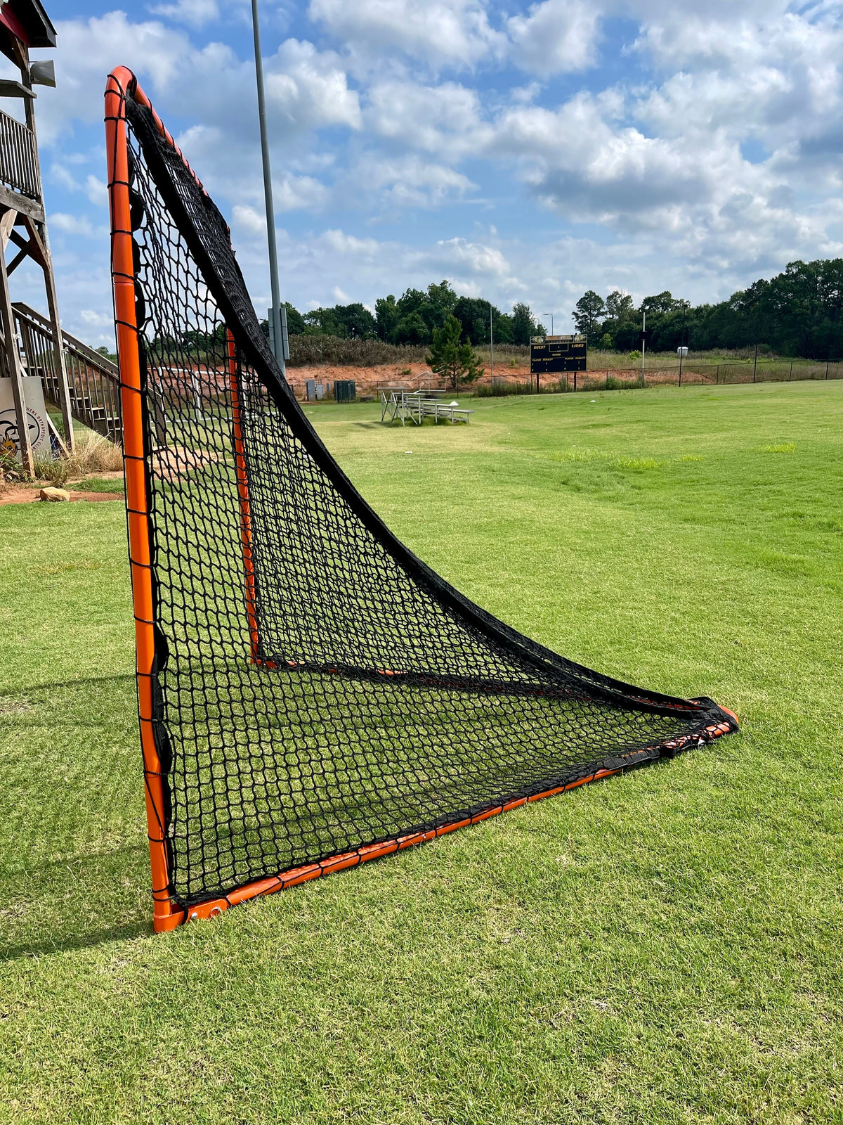 Open Box — Crankshooter® Folding Lacrosse Goal, 6'x6'x7', 30 lbs, Includes 5mm Black Net