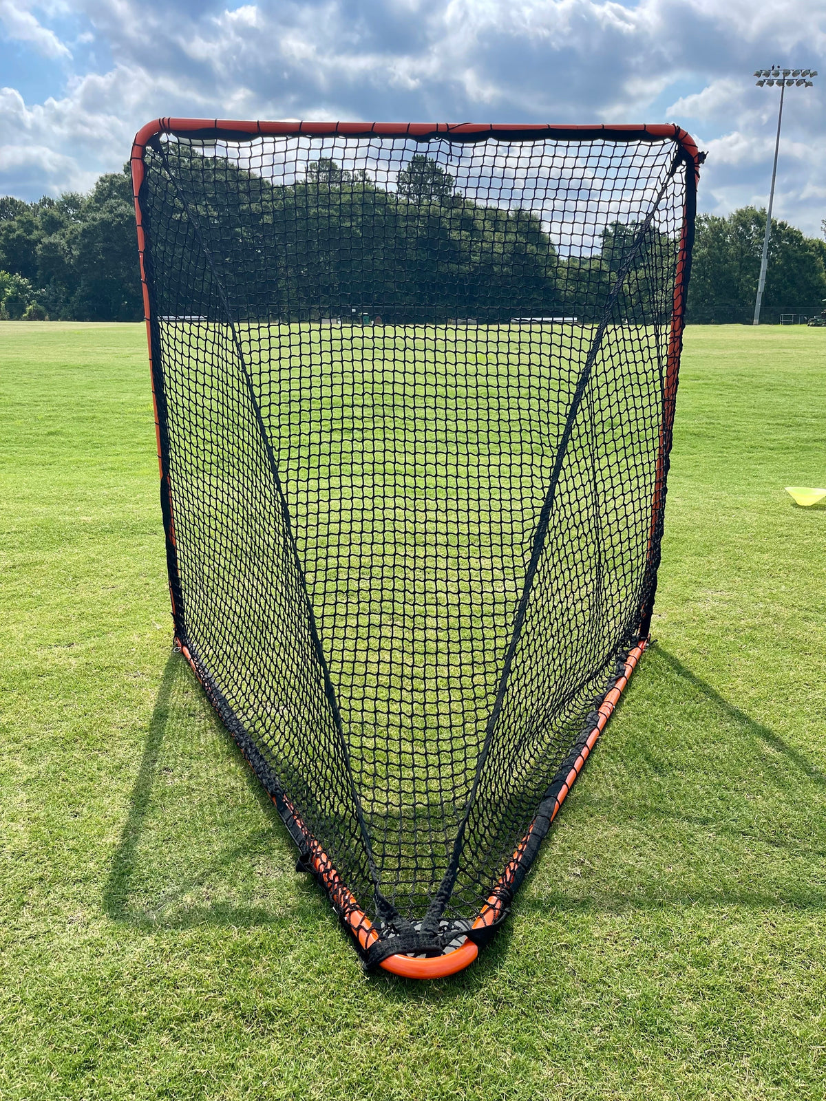 Open Box — Crankshooter® Folding Lacrosse Goal, 6'x6'x7', 30 lbs, Includes 5mm Black Net