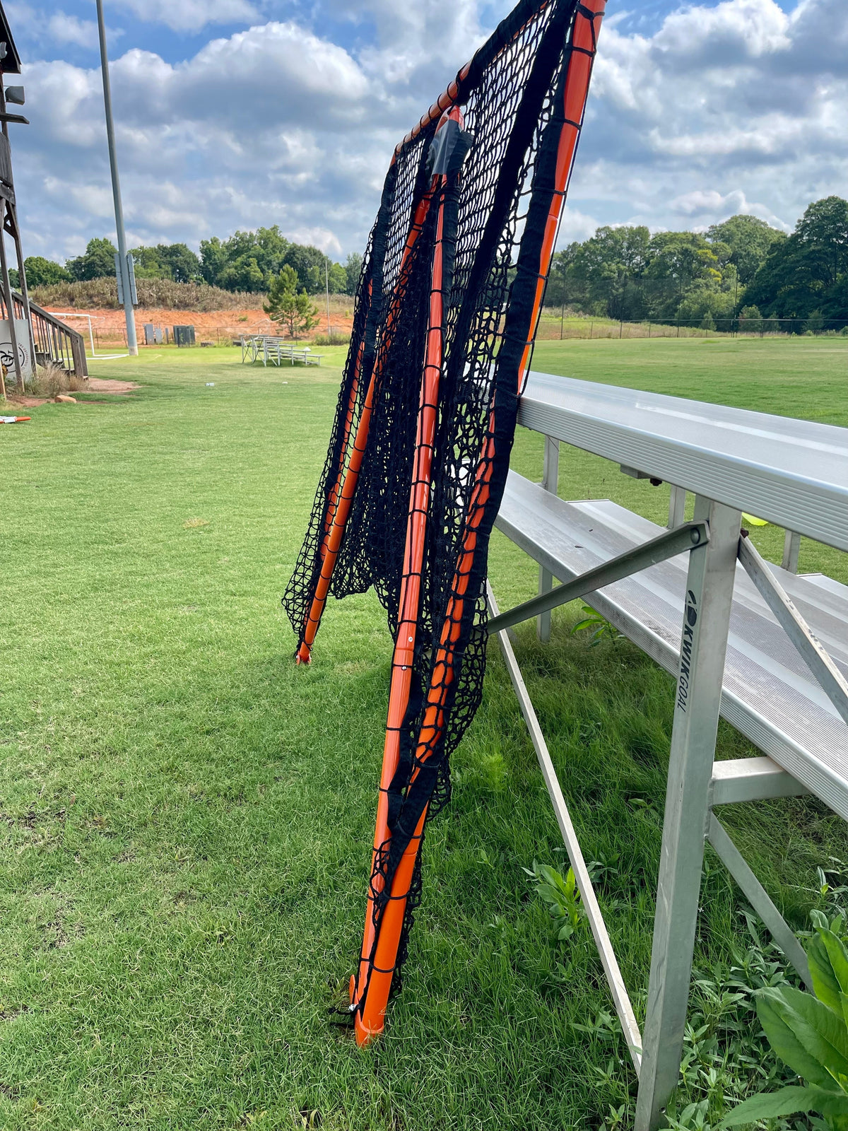 Open Box — Crankshooter® Folding Lacrosse Goal, 6'x6'x7', 30 lbs, Includes 5mm Black Net