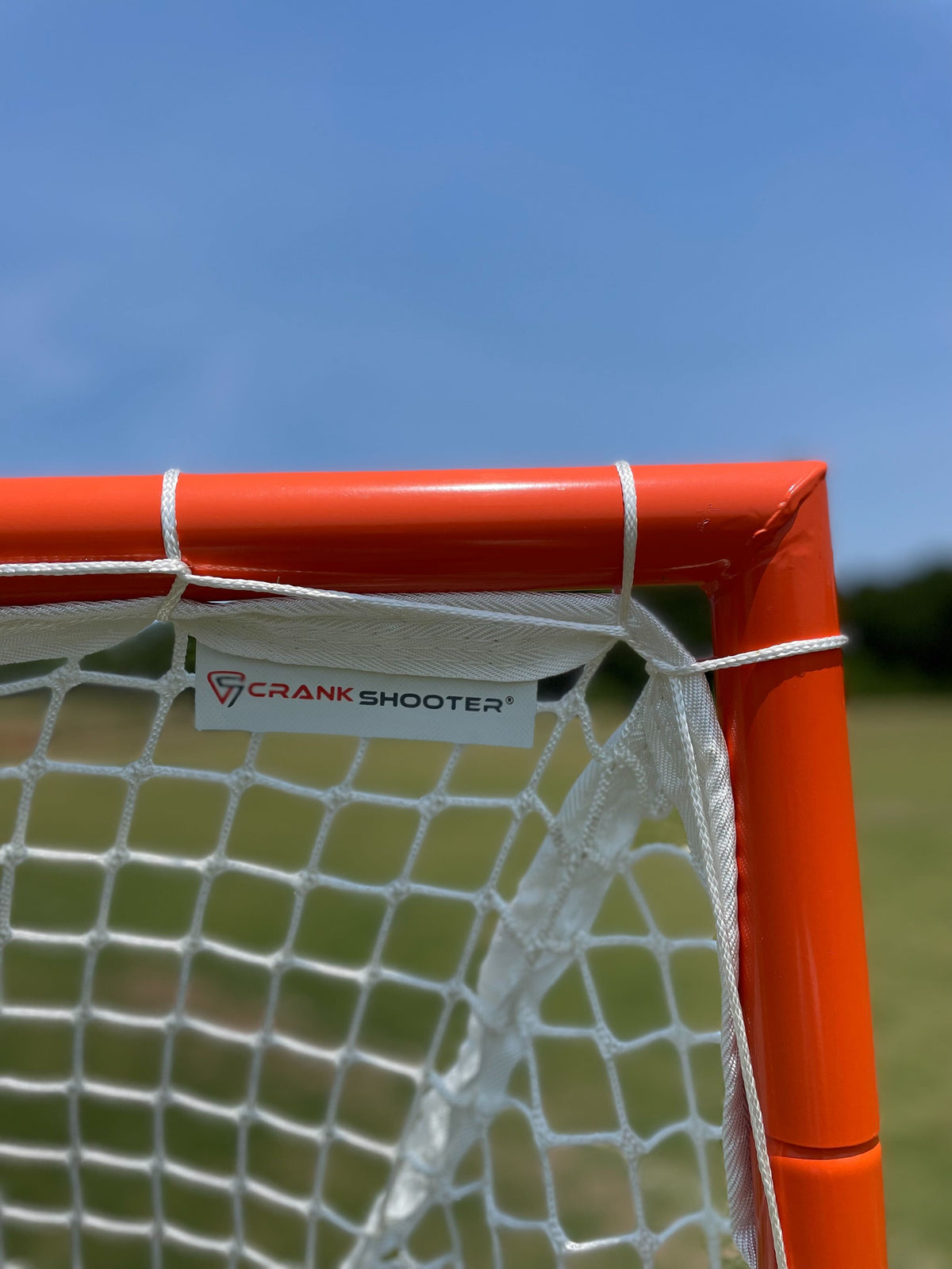 Crankshooter® Tournament Lacrosse Goal, 6'x6'x7', 35 lbs, Includes 4mm-7mm White or Black Net