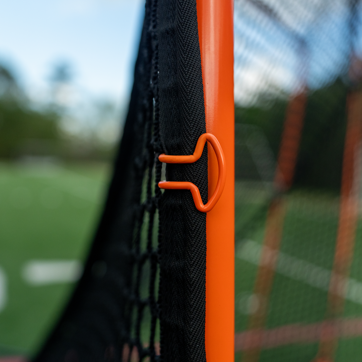 Crankshooter® Quick Clip™ Tournament Lacrosse Goal, 6'x6'x7', Quick-Attach Netting in 90 Seconds, Includes 5mm or 6mm White or Black Net