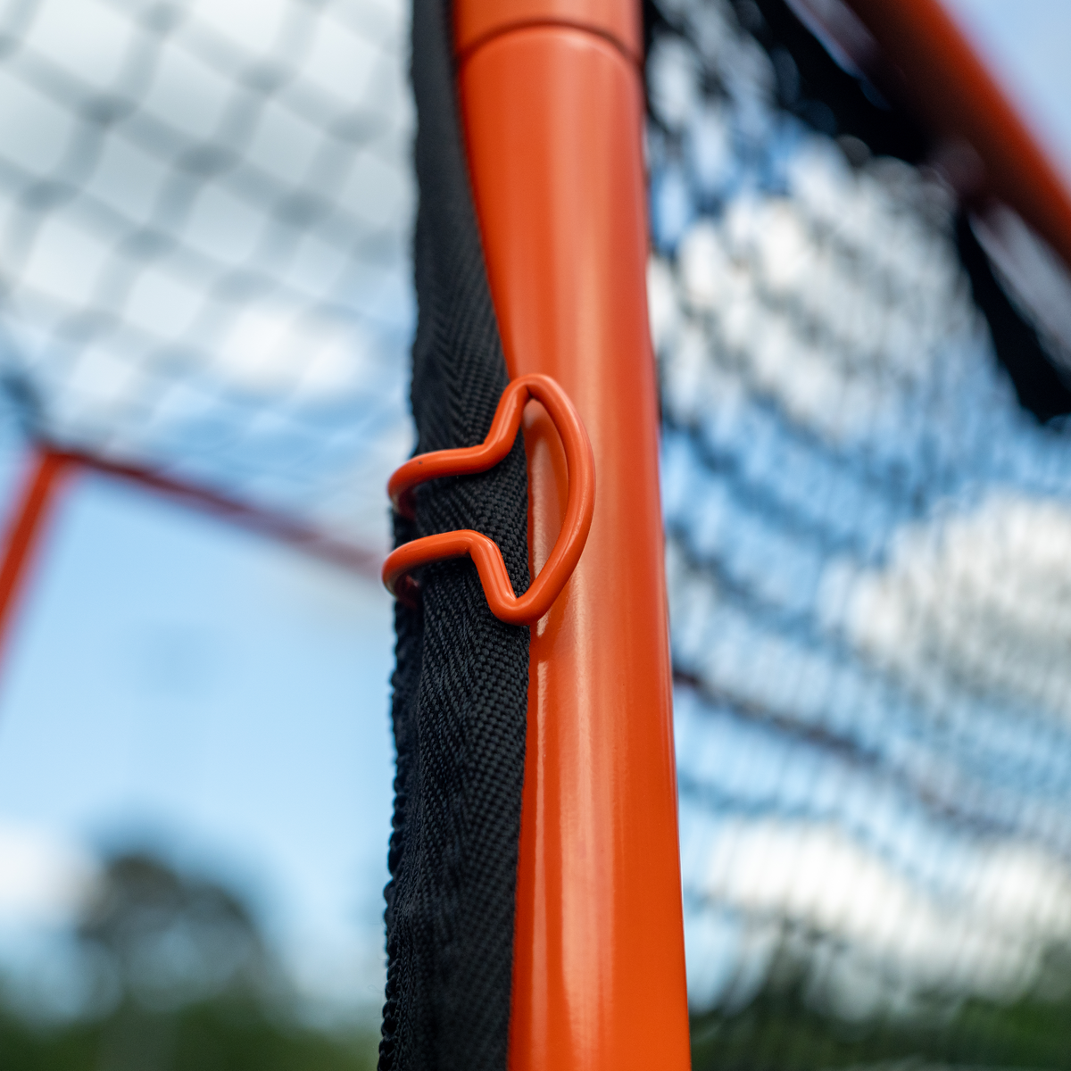 Crankshooter® Quick Clip™ Tournament Lacrosse Goal, 6'x6'x7', Quick-Attach Netting in 90 Seconds, Includes 5mm or 6mm White or Black Net