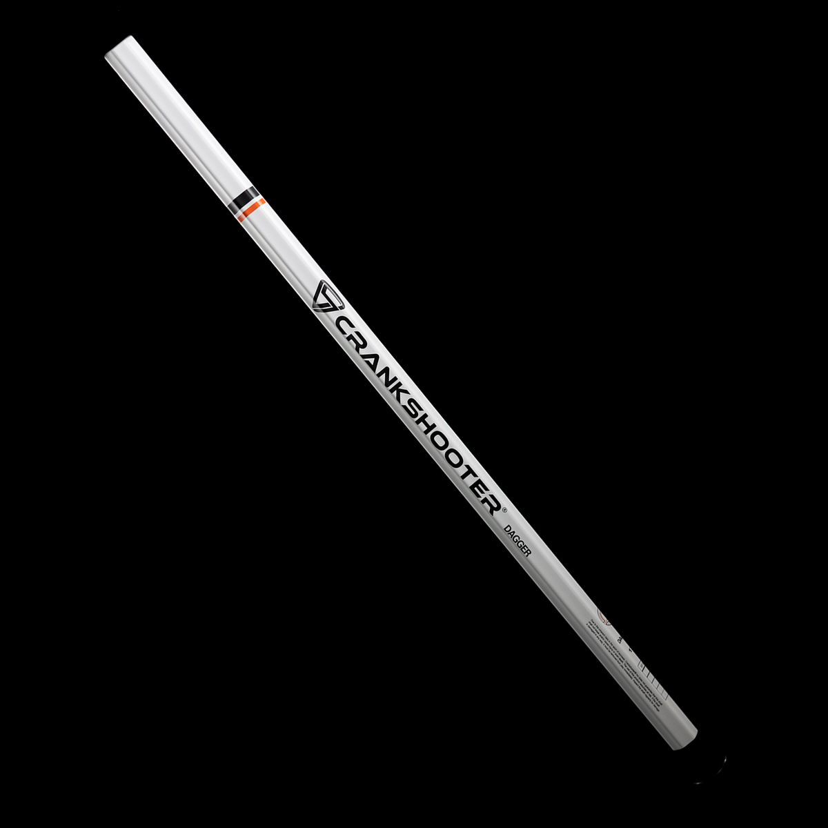 Crankshooter® Dagger Carbon Fiber Lacrosse Shaft, 30", Matte White & "USA Tough" Editions