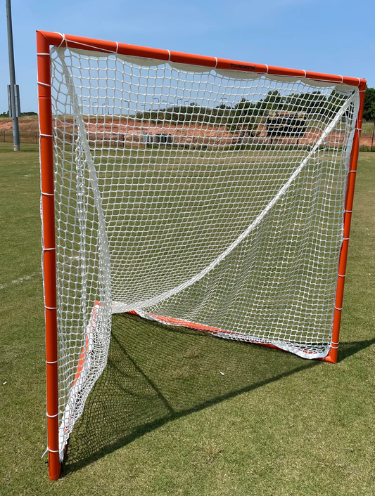 Crankshooter® Tournament Lacrosse Goal, 6'x6'x7', 35 lbs, Includes 4mm-7mm White or Black Net