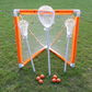 Crankshooter® Mini Lacrosse Goal Set, Includes 2 Goals, 3 Sticks & Soft Ball