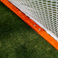 Crankshooter® Compact College/High School Lacrosse Game Goal, 6'x6'x7', 118 lbs, Flat Base with Lacing Rails, Includes 6mm or 7mm White Net