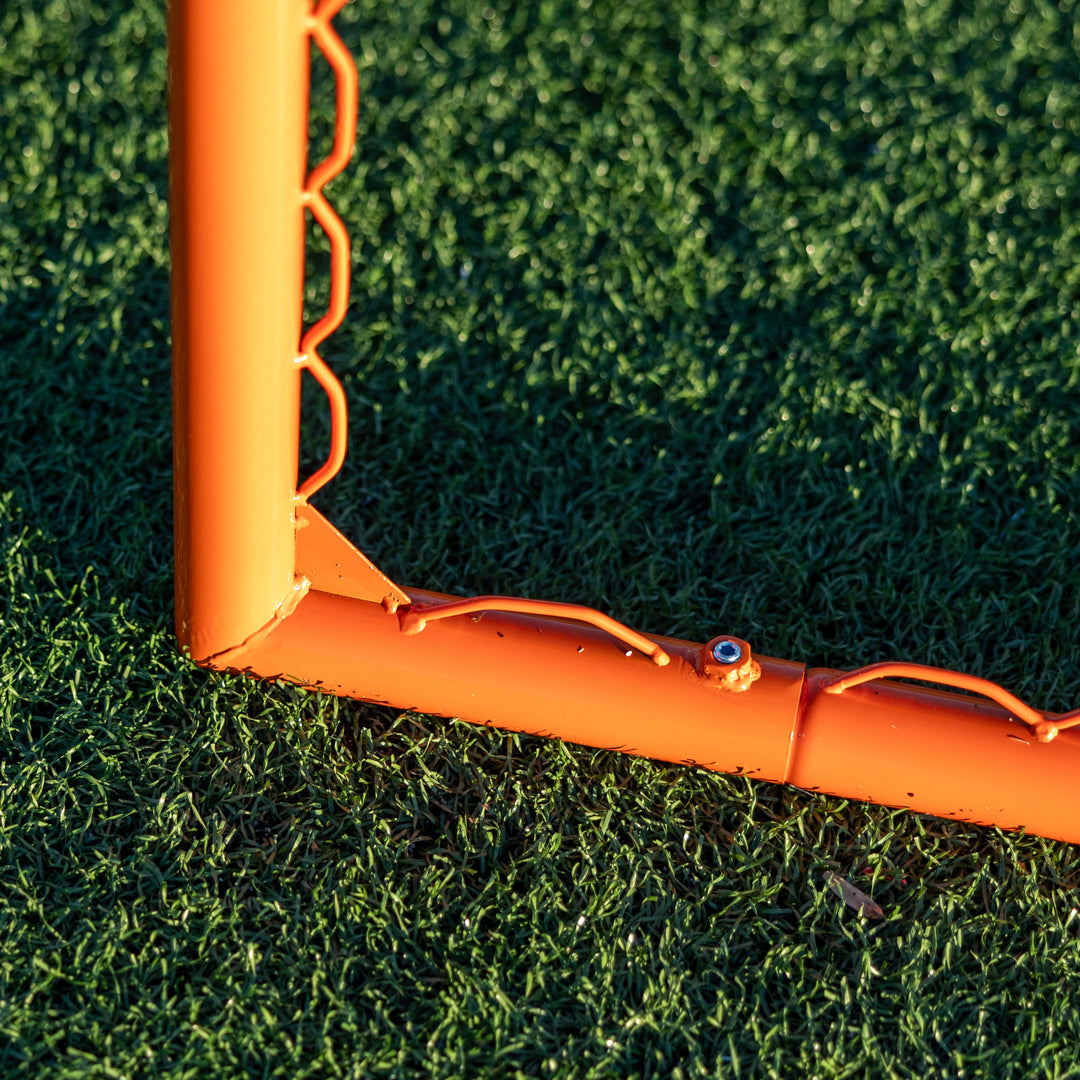 Crankshooter® High School Practice Lacrosse Goal, 6'x6'x7', 59 lbs, Lacing Rails, Includes 6mm or 7mm Net