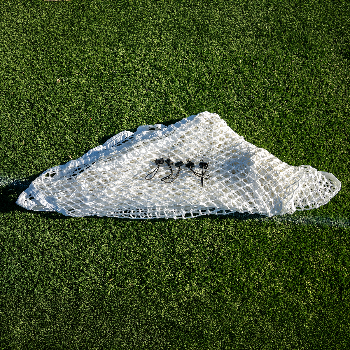 Crankshooter® 6mm College/High School Lacrosse Net, 6'x6'x7', White or Black, Includes 120 ft Lacing Cord & Bungees
