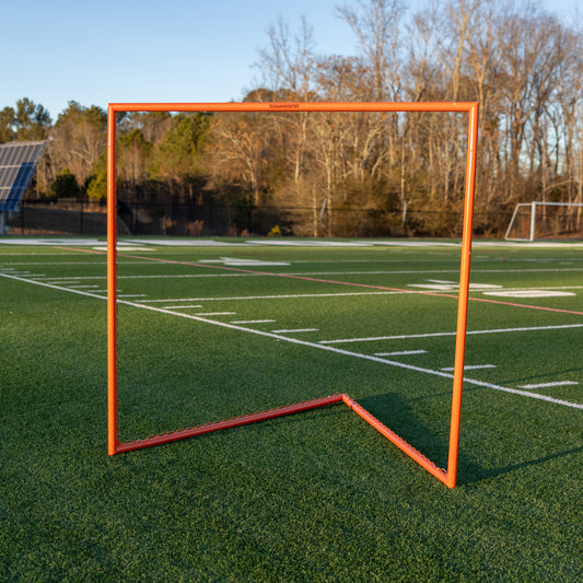Crankshooter® High School Practice Lacrosse Goal, Frame Only, 6'x6'x7', 59 lbs, Lacing Rails