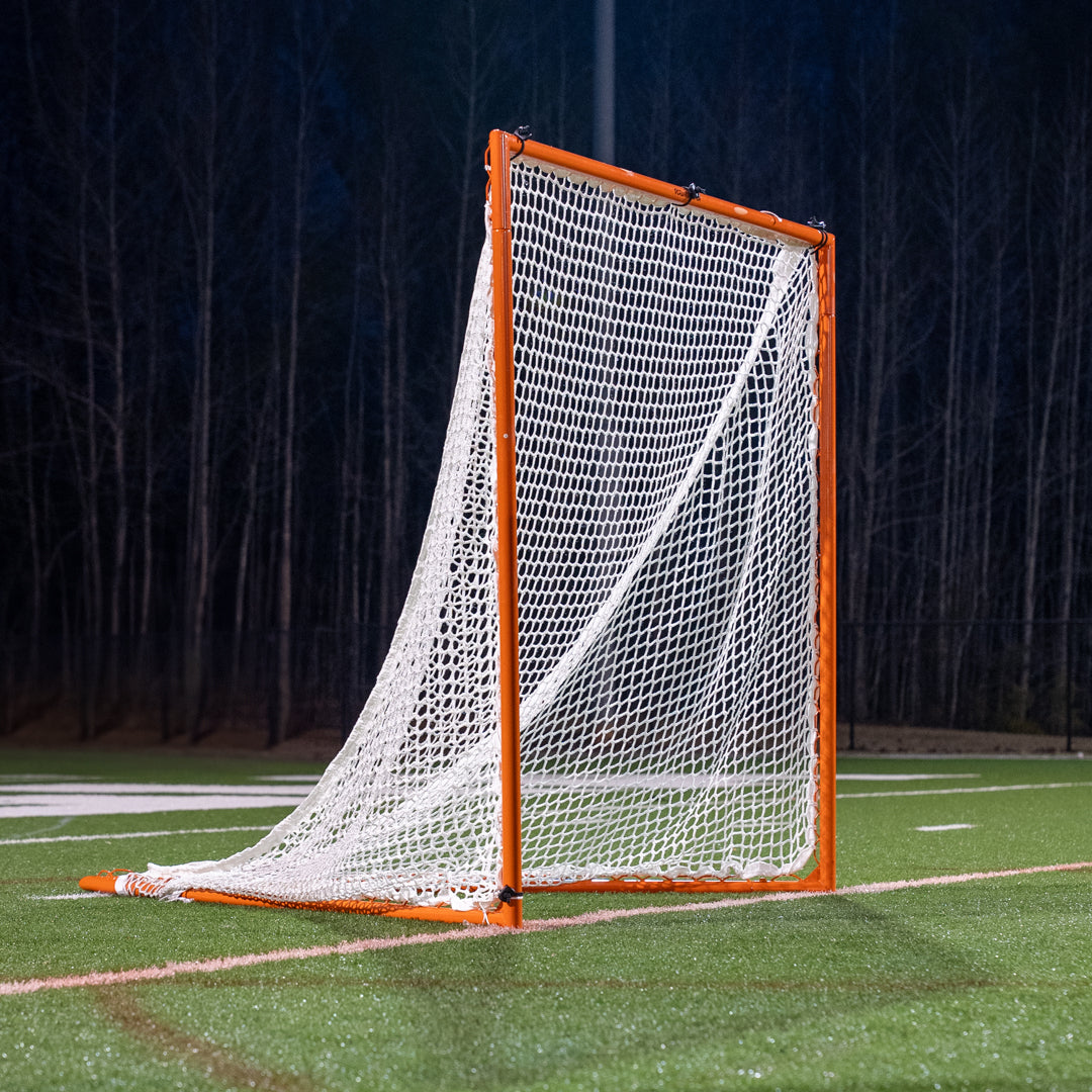 Crankshooter® High School Practice Lacrosse Goal, 6'x6'x7', 59 lbs, Lacing Rails, Includes 6mm or 7mm Net