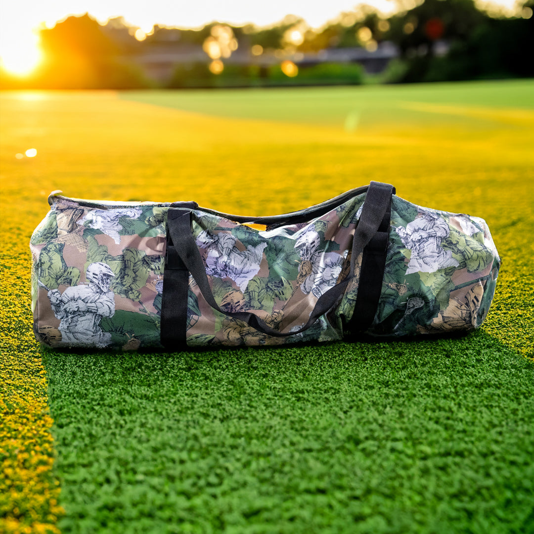Crankshooter® Lacrosse Gear Duffel Bag, CrankCamo by The Art of Lax™, High-Performance Material