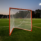 Crankshooter® Compact College/High School Lacrosse Game Goal, 6'x6'x7', 118 lbs, Flat Base with Lacing Rails, Includes 6mm or 7mm White Net