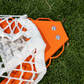 Crankshooter® Compact College/High School Lacrosse Game Goal, 6'x6'x7', 118 lbs, Flat Base with Lacing Rails, Includes 6mm or 7mm White Net