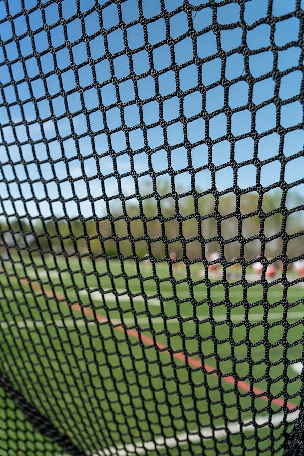 Crankshooter® High School Practice Lacrosse Goal, 6'x6'x7', 59 lbs, Lacing Rails, Includes 6mm or 7mm Net