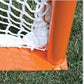 Crankshooter® Official Box Lacrosse Game Goal, 4'x4'x5', 68 lbs, Flat Base with Lacing Rails, Includes 5mm, 6mm or 7mm Net