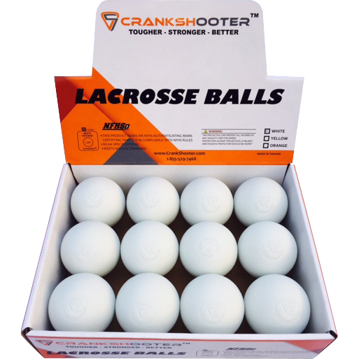 Crankshooter® LAX Pro Bundle Kit: Tournament Goal 6'x6'x7' + 5mm Net + Shot Trainer + 1 Dozen White Game Balls