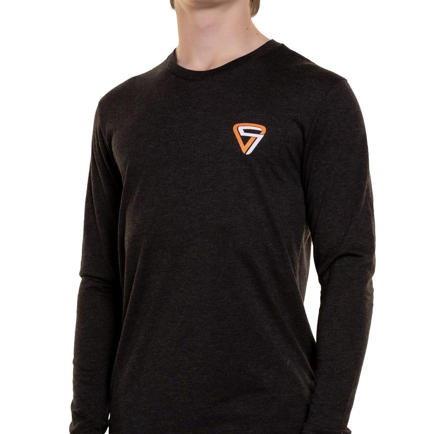 Crankshooter® Lacrosse T-Shirt, Black, Long Sleeve, Made in USA