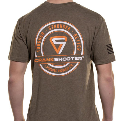 Crankshooter® Lacrosse T-Shirt, Green, Short Sleeve, Made in USA