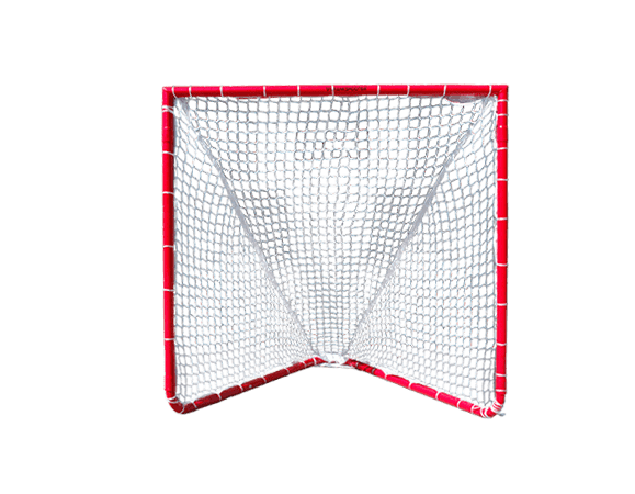 Crankshooter® Box Lacrosse Goals, Pair (Qty 2), 4'x4'x4', 29 lbs Each, Includes 5mm White or Black Nets