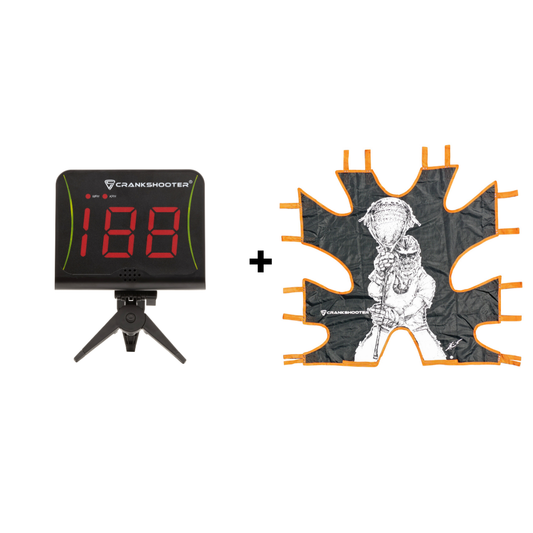 Crankshooter® Shot Training Combo: LaxRadar + Hi-Impact Shot Trainer (Goal/Net Not Included)