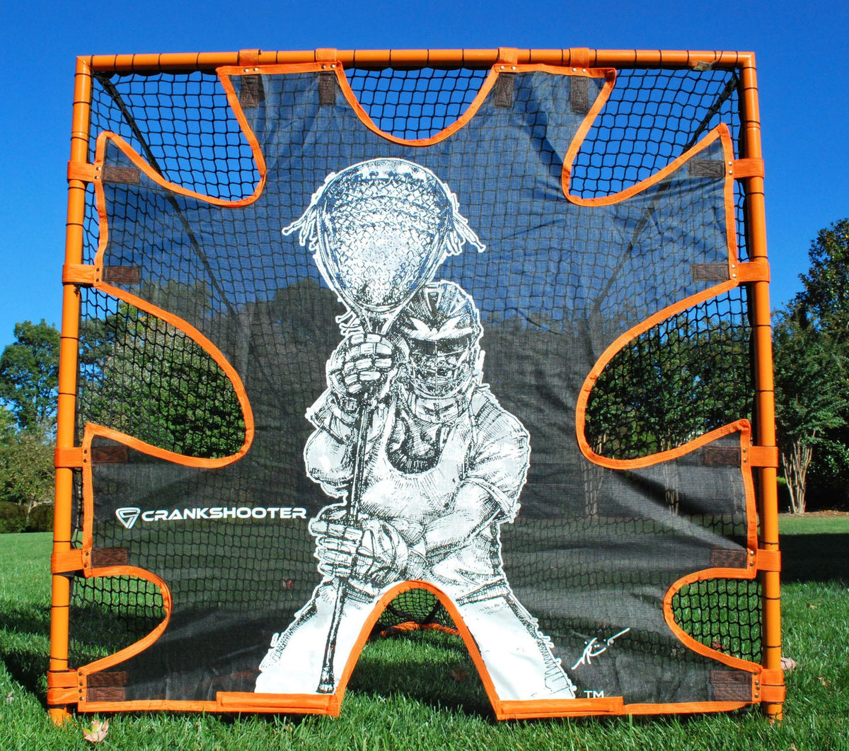 Crankshooter® Hi-Impact Lacrosse Shot Trainer for 6'x6'x7' Goal
