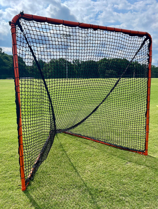 Crankshooter® Folding Lacrosse Goal, 6'x6'x7', 35 lbs, Includes 4mm, 5mm or 6mm Black Net