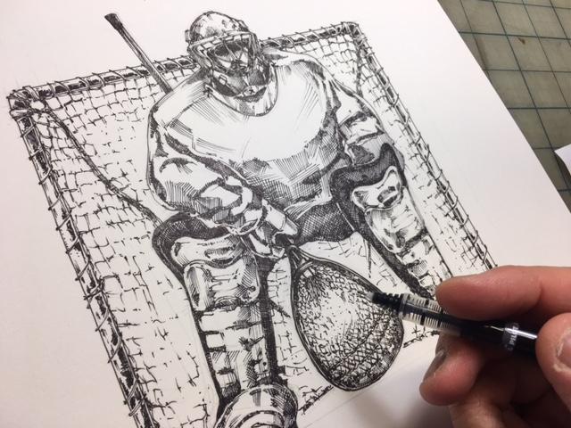 Crankshooter® Hi-Impact Big Goalie Box Lacrosse Shot Trainer for 4'x4' Box Goals, Triple Stitching