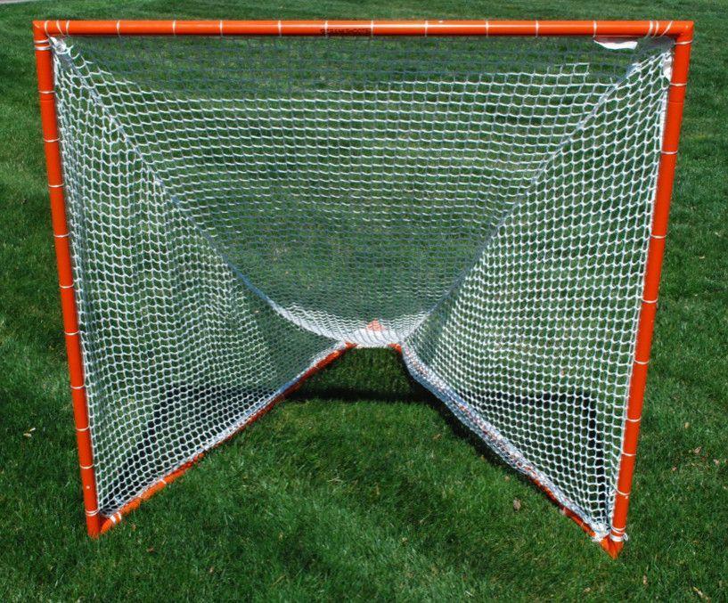 Crankshooter® Tournament Lacrosse Goal, 6'x6'x7', 35 lbs, Includes 4mm-7mm White or Black Net