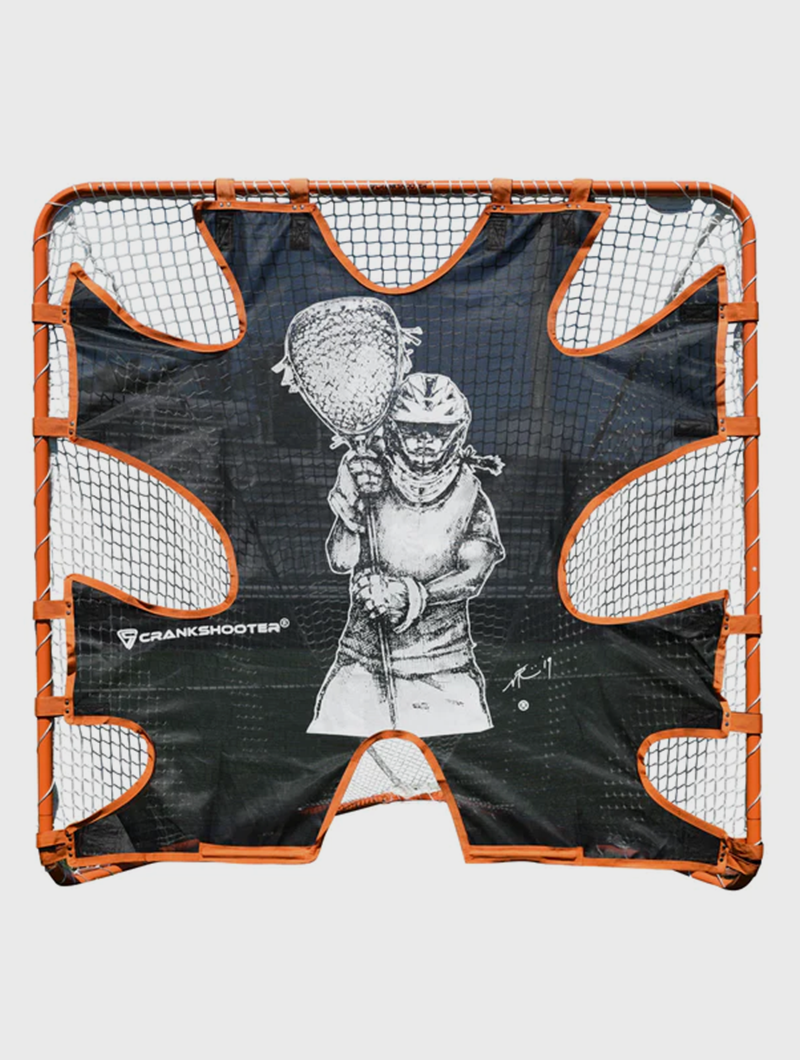 Crankshooter® Hi-Impact Lacrosse Shot Trainer for 6'x6'x7' Goal, Female Goalie, Triple Stitching