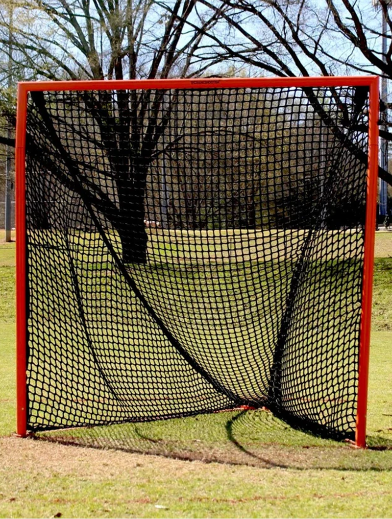 Crankshooter® College/High School Game Lacrosse Goal, 6'x6'x7', 118 lbs, Flat Base with Lacing Rails, Net Optional (6mm or 7mm)