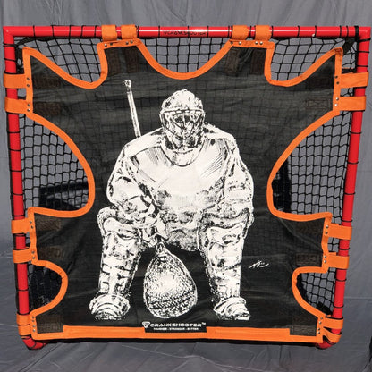 Crankshooter® Hi-Impact Big Goalie Box Lacrosse Shot Trainer for 4'x4' Box Goals, Triple Stitching