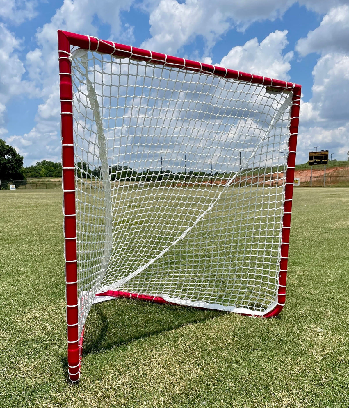Crankshooter® Box Lacrosse Goal, 4'x4'x4', 26 lbs, Includes 5mm White Net