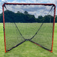 Crankshooter® Folding Lacrosse Goal, 6'x6'x7', 35 lbs, Includes 4mm, 5mm or 6mm Black Net