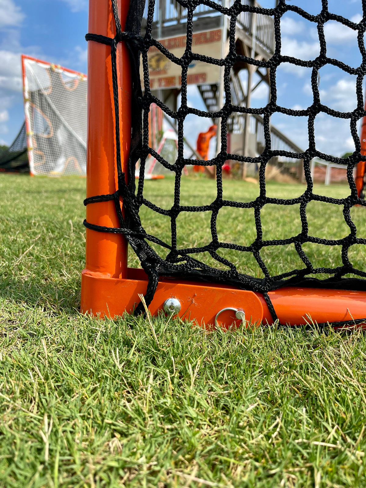 Crankshooter® Folding Lacrosse Goal, 6'x6'x7', 35 lbs, Includes 4mm, 5mm or 6mm Black Net