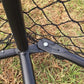 Crankshooter® Backstop CURV Adjustable-Angle Lacrosse System, 10'x30', with 3mm Knotted Poly Net